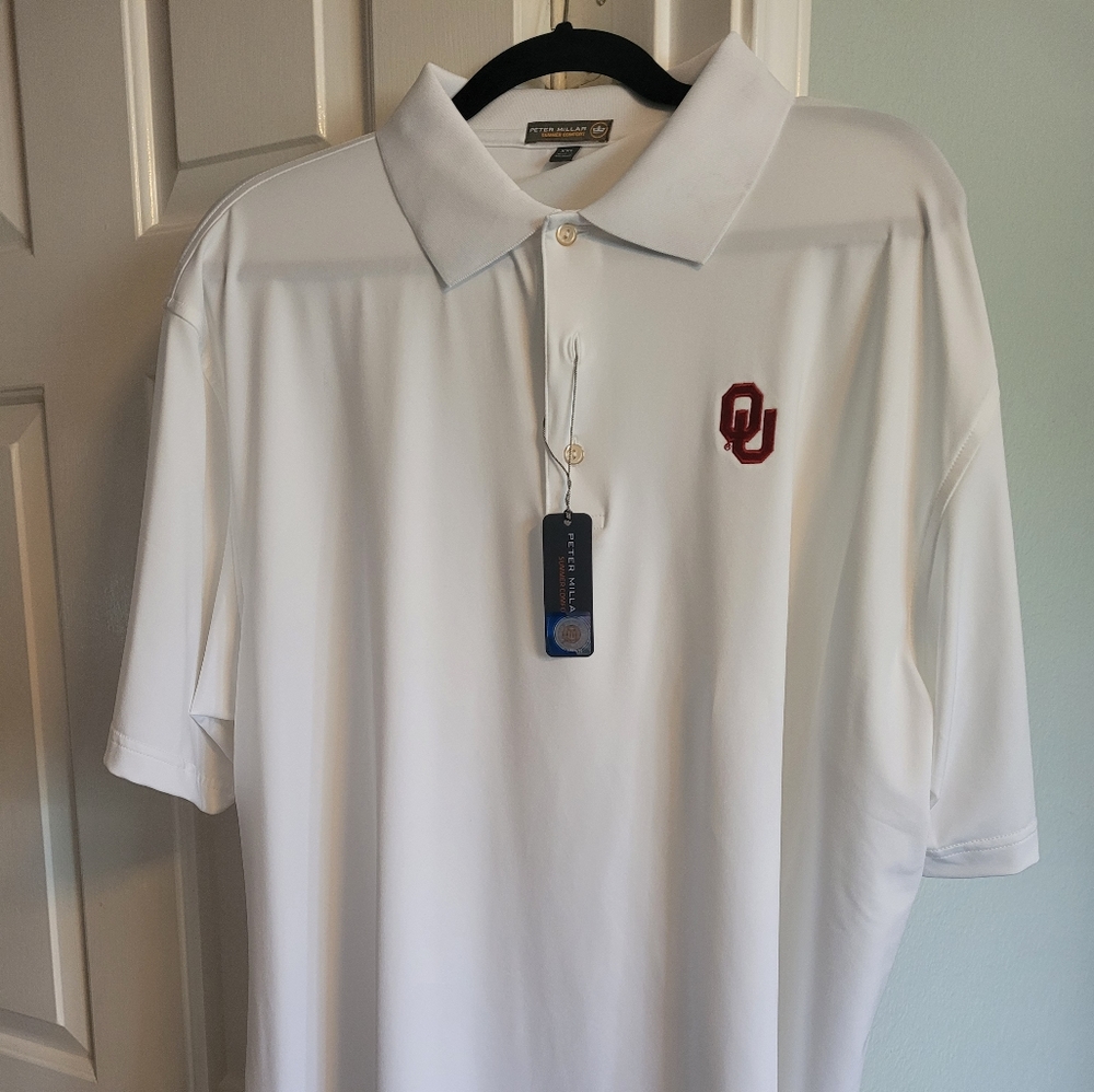Peter Millar OU embroidered golf shirt XXL